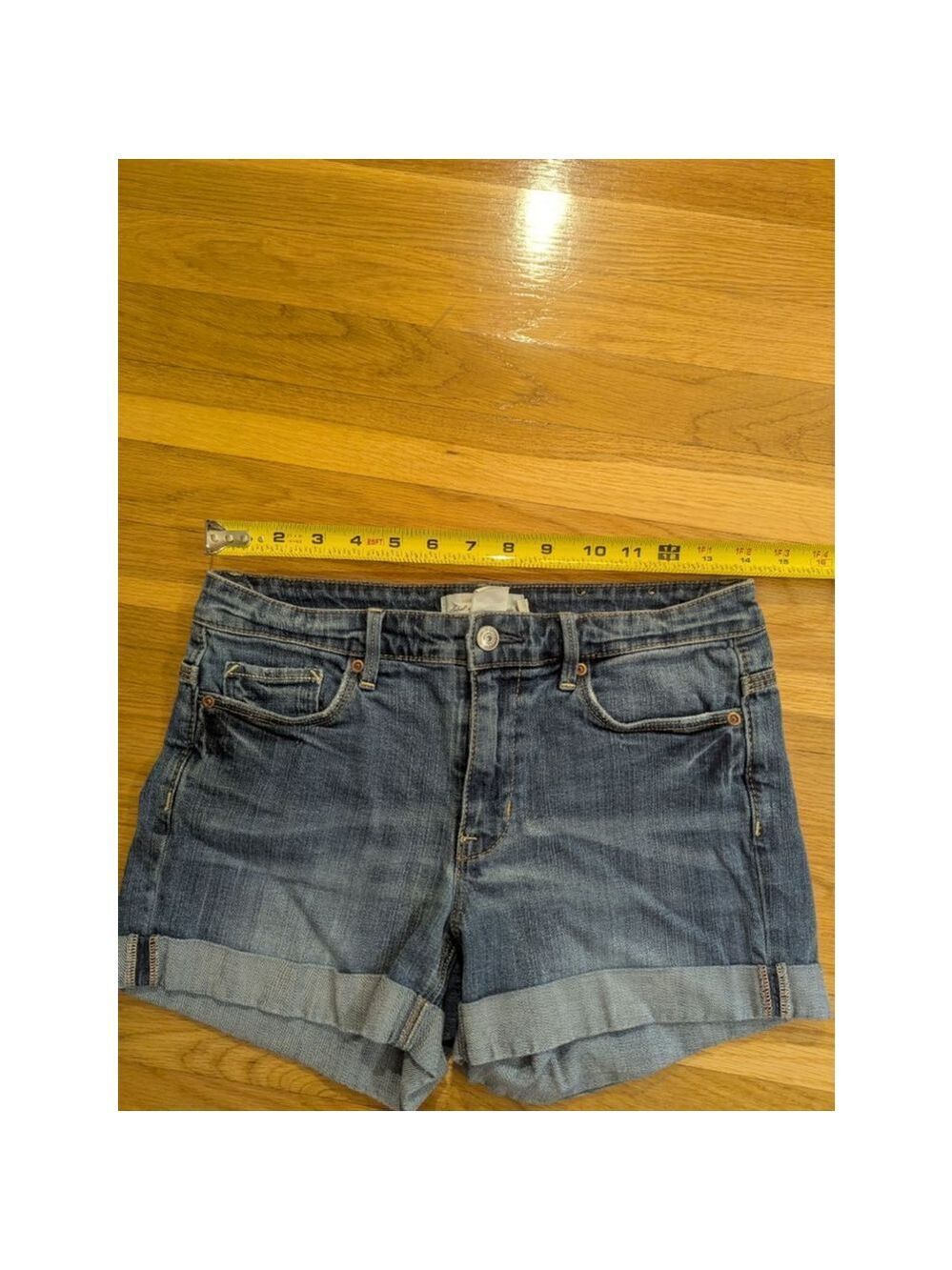 H&M LOGG Blue Denim Jean Shorts Size 27 - Picture 4 of 8